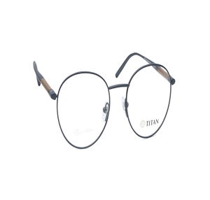 Image 2 of Black Oval Eyeglasses for Men from Titan Available at Titan Eye+
