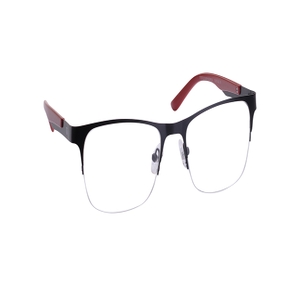 Image 2 of Black Square Eyeglasses for Men from Titan Available at Titan Eye+