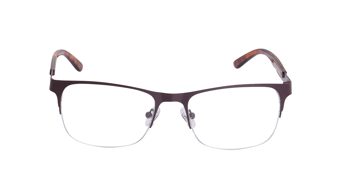 Image 1 of Brown Square Eyeglasses for Men from Titan Available at Titan Eye+