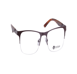 Image 2 of Brown Square Eyeglasses for Men from Titan Available at Titan Eye+