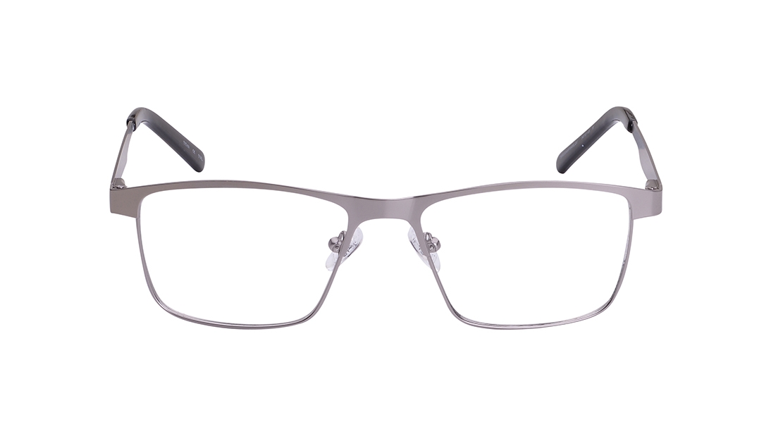 Image 1 of Silver Square Eyeglasses for Men from Titan Available at Titan Eye+