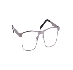 Image 2 of Silver Square Eyeglasses for Men from Titan Available at Titan Eye+