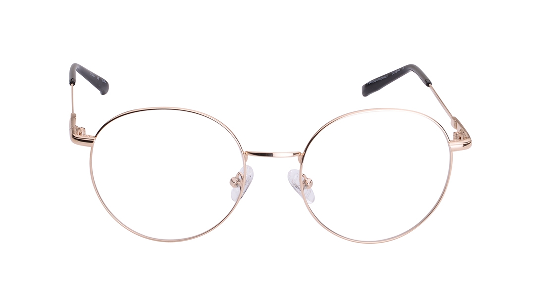 Image 1 of Gold Round Eyeglasses for Men and Women from Titan Available at Titan Eye+