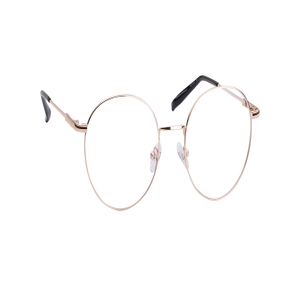Image 2 of Gold Round Eyeglasses for Men and Women from Titan Available at Titan Eye+