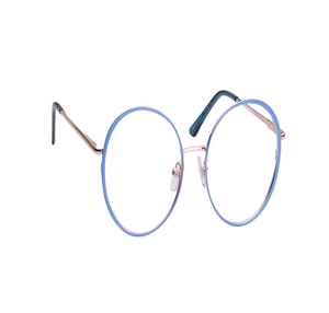 Image 2 of Blue Round Eyeglasses for Women from Titan Available at Titan Eye+