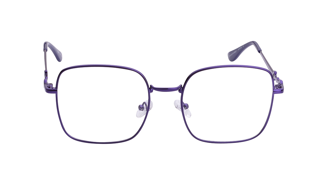Image 1 of Purple Square Eyeglasses for Women from Titan Available at Titan Eye+