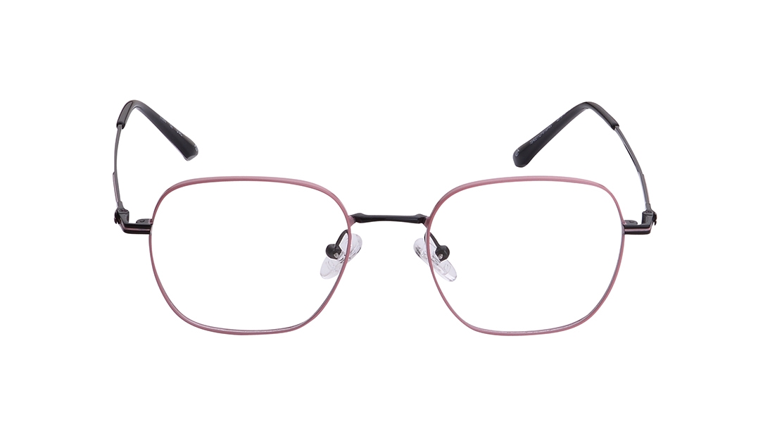 Image 1 of Pink Polygon Eyeglasses for Men and Women from Titan Available at Titan Eye+
