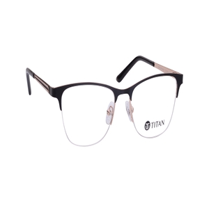 Image 2 of Black Square Eyeglasses for Men from Titan Available at Titan Eye+