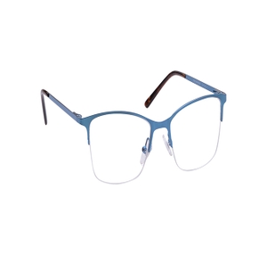 Image 2 of Blue Square Eyeglasses for Men from Titan Available at Titan Eye+