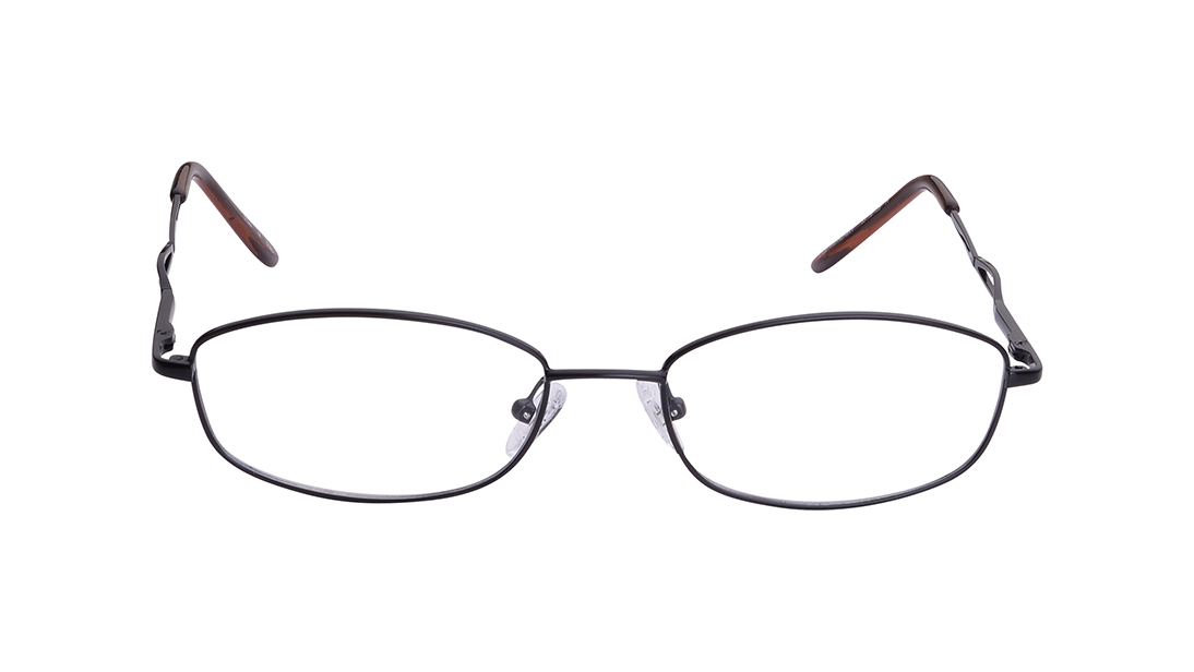 Image 1 of Black Oval Eyeglasses for Women from Titan Available at Titan Eye+