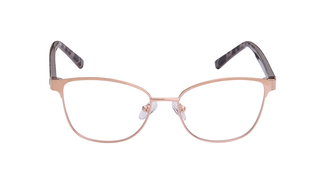 Image 1 of Rose Gold Oval Eyeglasses for Women from Titan Available at Titan Eye+