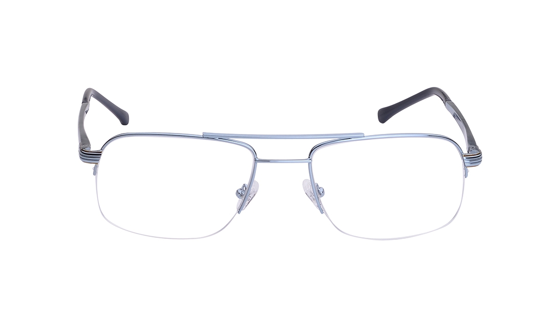 Image 1 of Silver Navigator Eyeglasses for Men from Titan Available at Titan Eye+