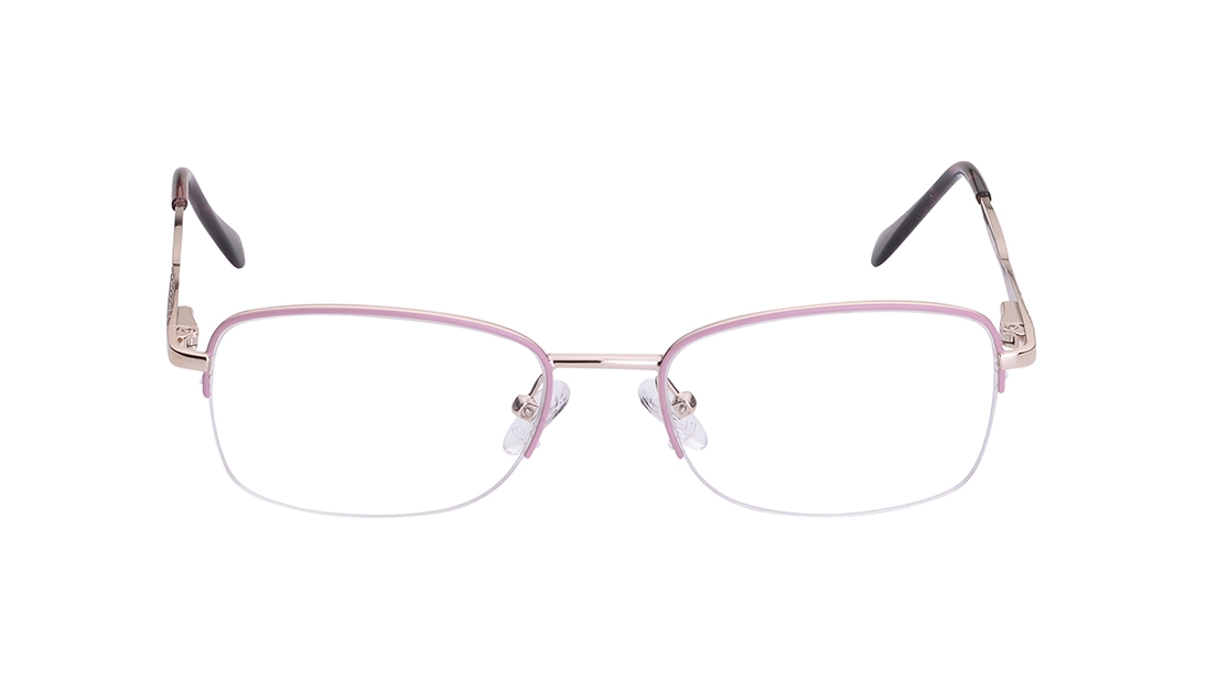 Image 1 of Rose Gold Rectangle Eyeglasses for Women from Titan Available at Titan Eye+