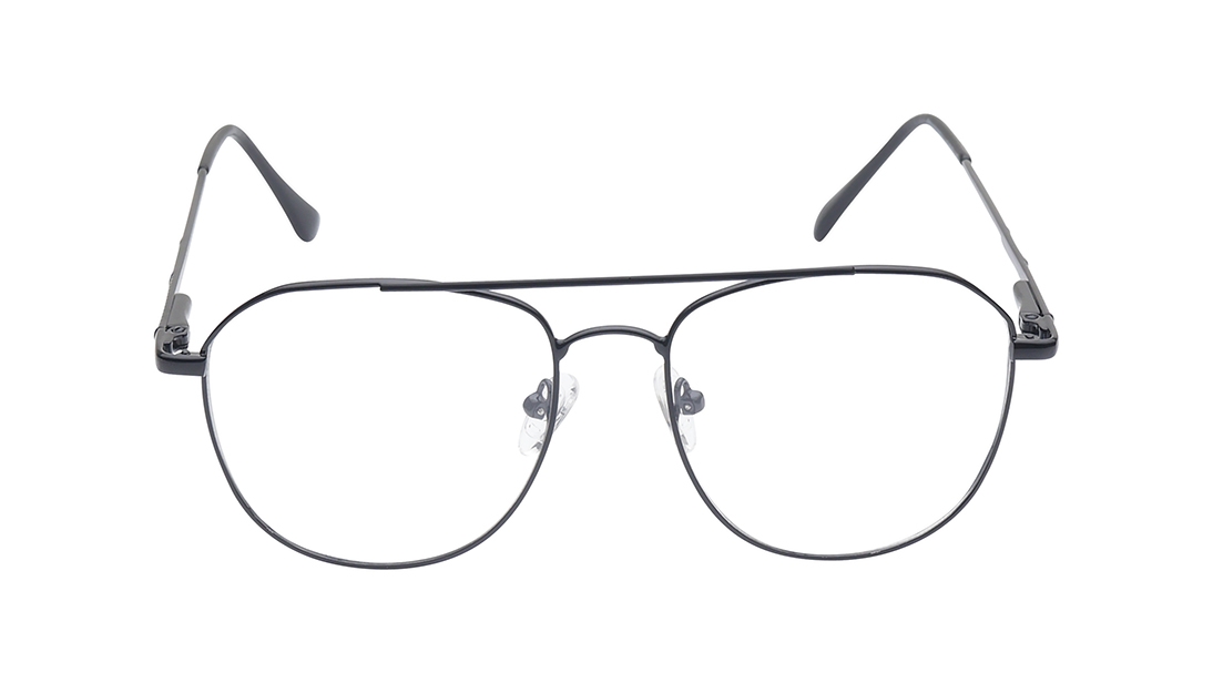 Image 1 of Black Aviator Eyeglasses for Men from Titan Available at Titan Eye+