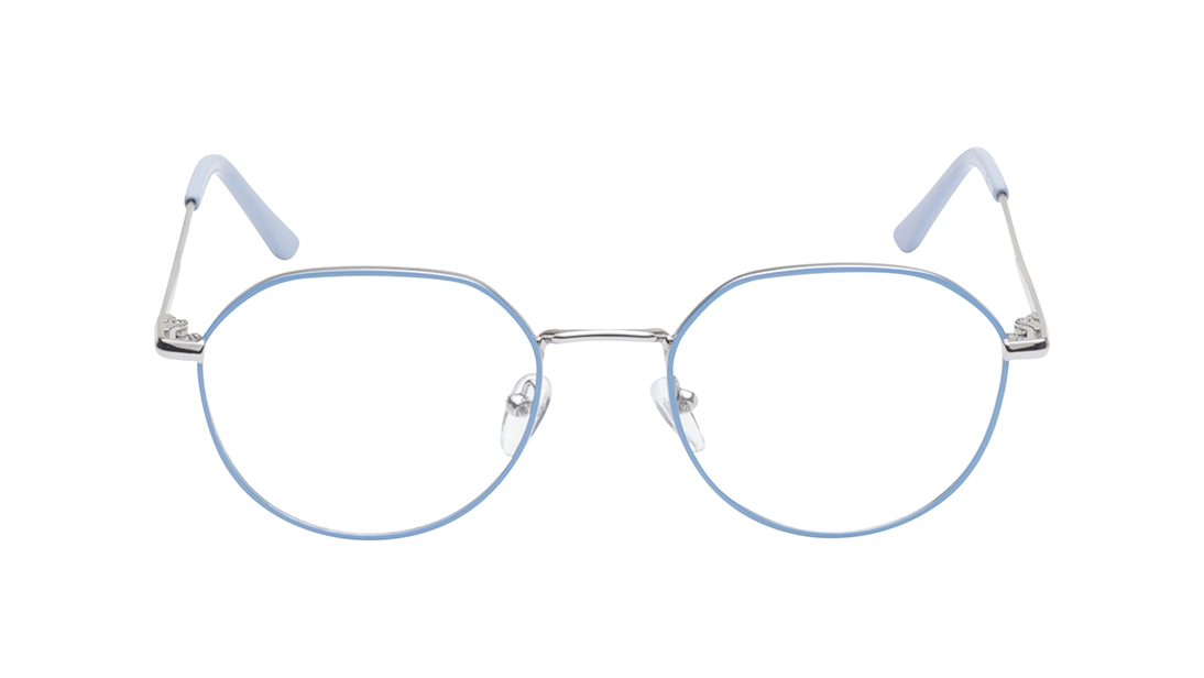Image 1 of Blue Oval Eyeglasses for Men and Women from Titan Available at Titan Eye+