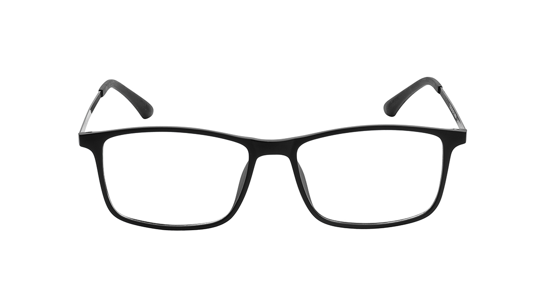 Image 1 of Black Rectangle Eyeglasses for Men and Women from Ace by Titan Available at Titan Eye+