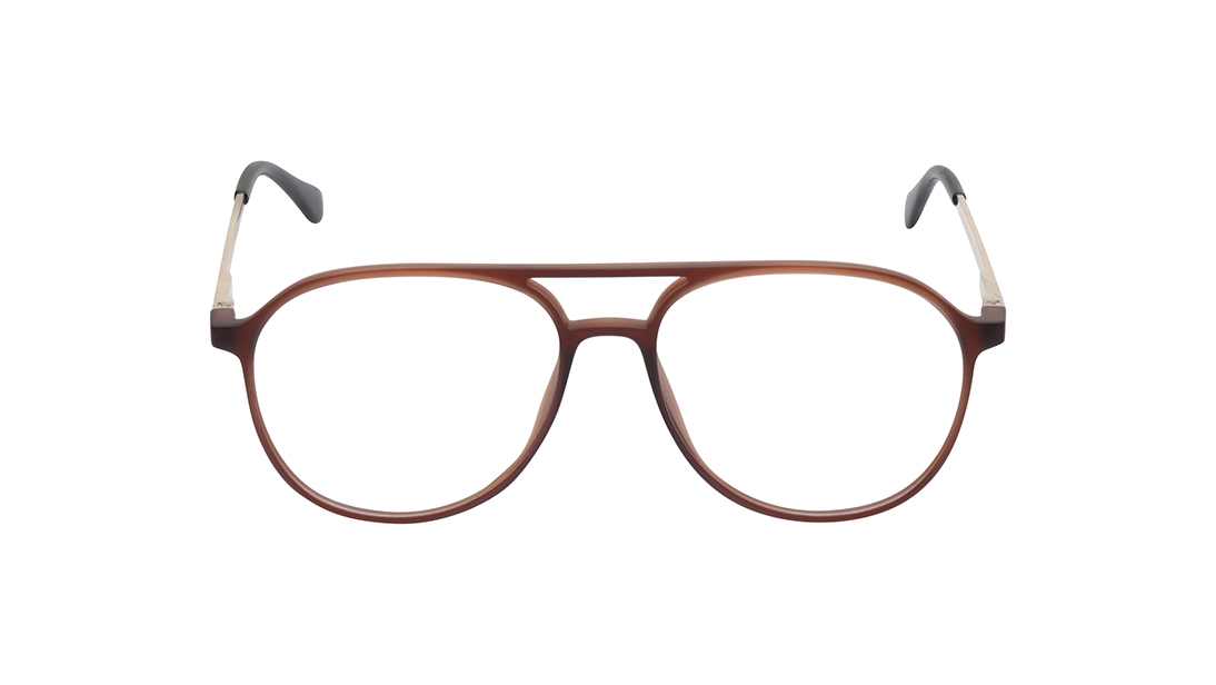 Image 1 of Brown Aviator Eyeglasses for Men and Women from Ace by Titan Available at Titan Eye+