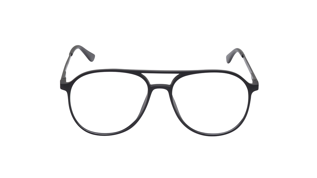 Image 1 of Black Aviator Eyeglasses for Men and Women from Ace by Titan Available at Titan Eye+