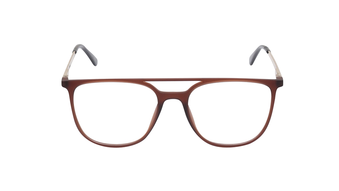 Image 1 of Brown Aviator Eyeglasses for Men from Ace by Titan Available at Titan Eye+