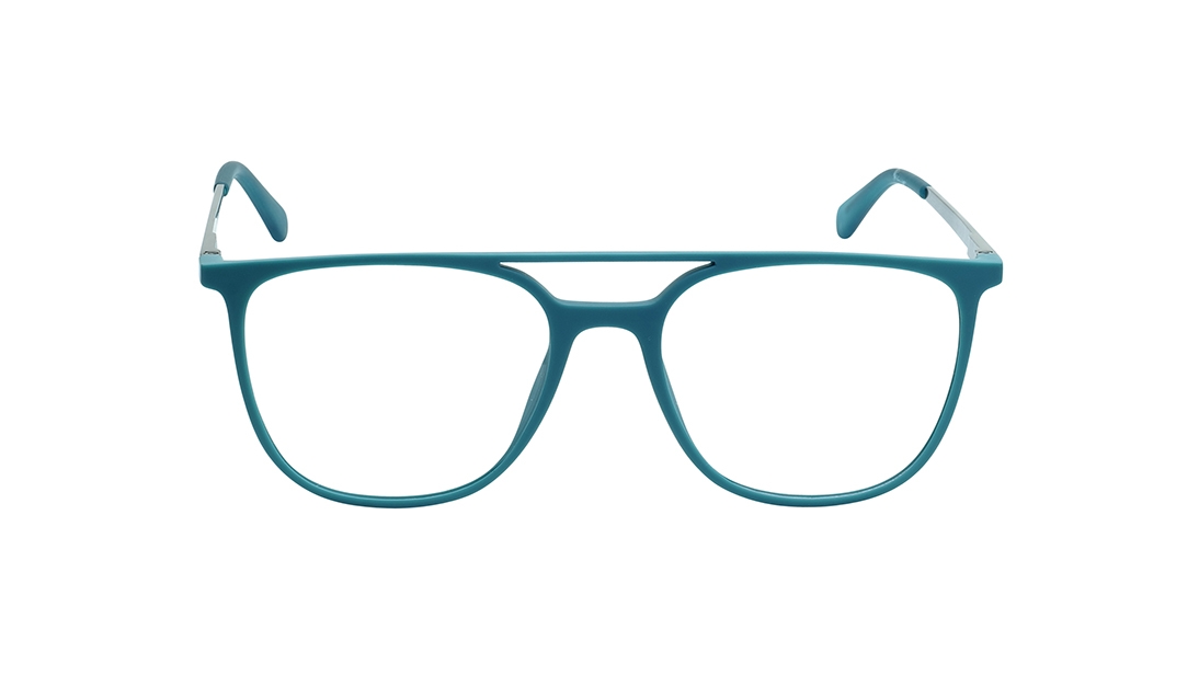 Image 1 of Teal Aviator Eyeglasses for Men from Ace by Titan Available at Titan Eye+