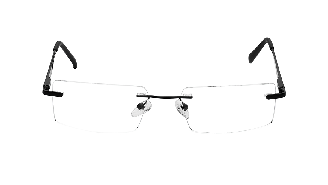 Image 1 of Black Rectangle Eyeglasses for Men from Ace by Titan Available at Titan Eye+