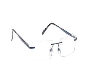 Image 2 of Blue Rectangle Eyeglasses for Men from Ace by Titan Available at Titan Eye+