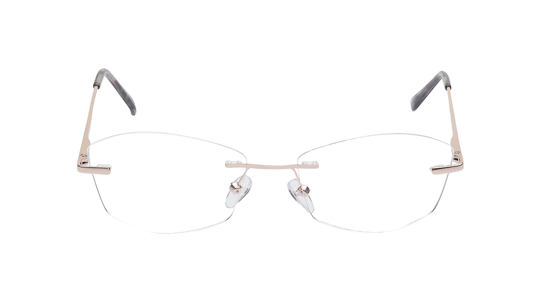 Image 1 of Rose Gold Oval Eyeglasses for Women from Ace by Titan Available at Titan Eye+