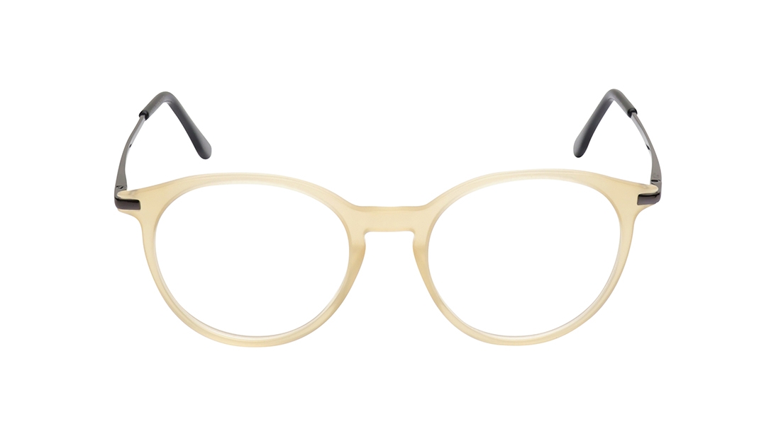 Image 1 of Yellow Oval Eyeglasses for Men and Women from Titan Available at Titan Eye+