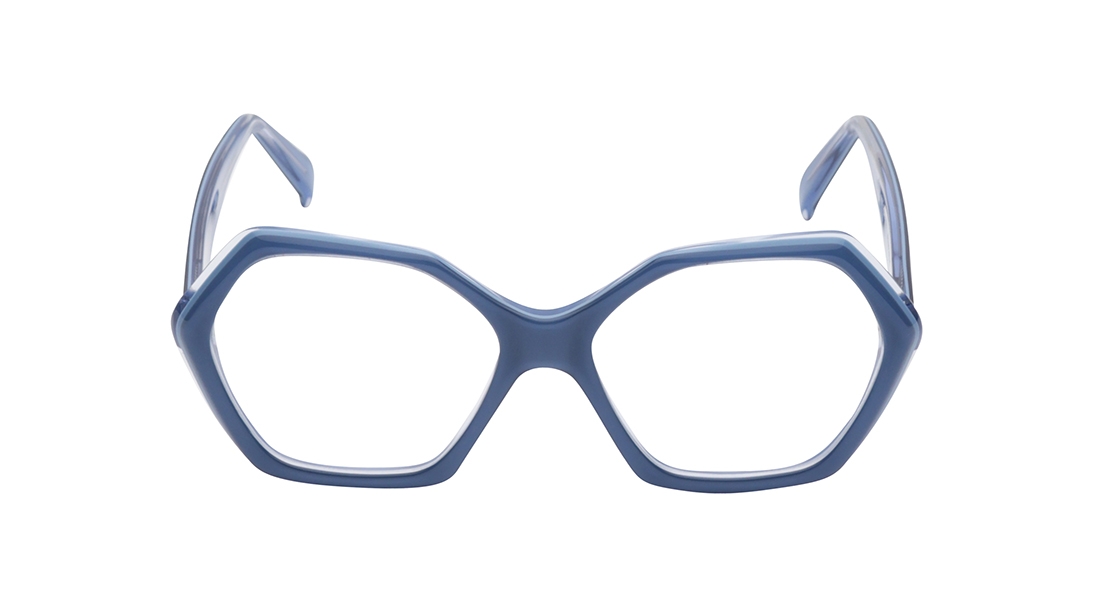 Image 1 of Blue Hexagon Eyeglasses for Women from Titan Available at Titan Eye+