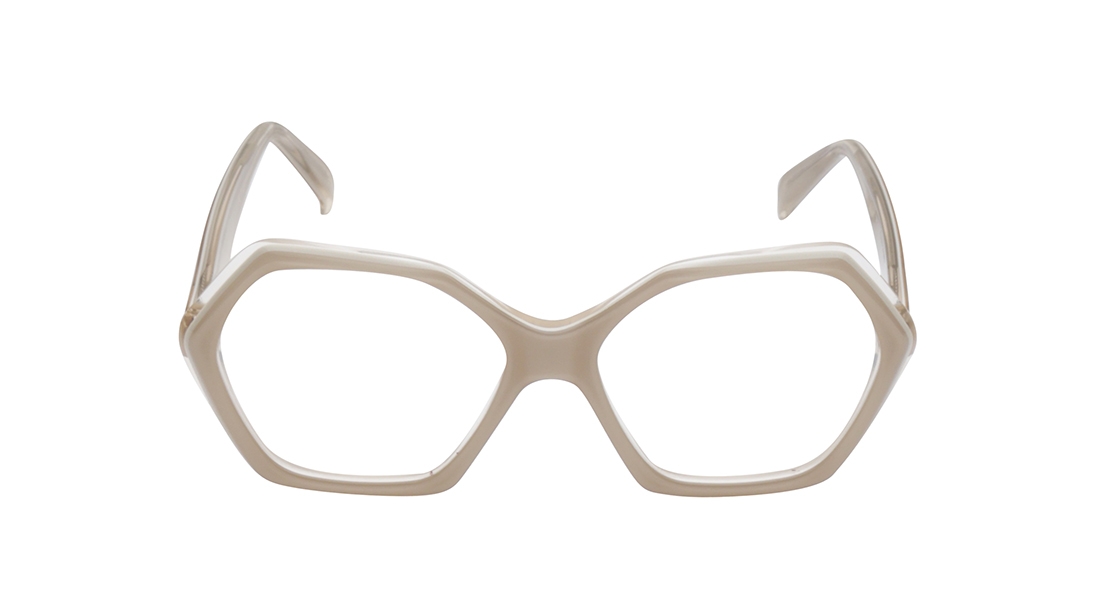 Image 1 of Brown Hexagon Eyeglasses for Women from Titan Available at Titan Eye+