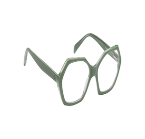 Image 2 of Green Hexagon Eyeglasses for Women from Titan Available at Titan Eye+