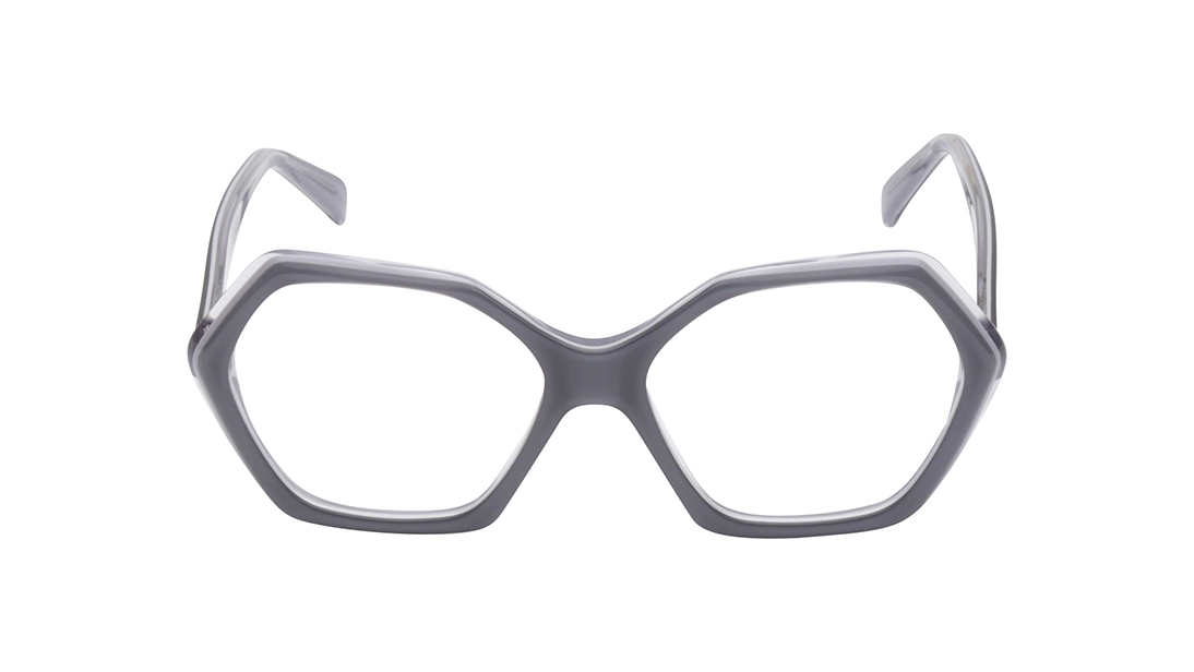 Image 1 of Grey Hexagon Eyeglasses for Women from Titan Available at Titan Eye+