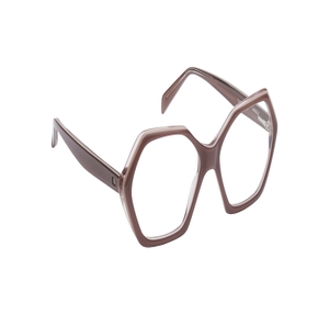 Image 2 of Brown Hexagon Eyeglasses for Women from Titan Available at Titan Eye+