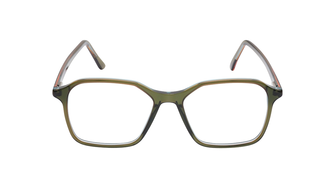 Image 1 of Olive Geometric Eyeglasses for Women from Titan Available at Titan Eye+