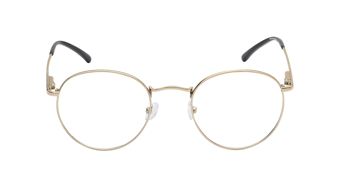 Image 1 of Gold Round Eyeglasses for Men from Titan Available at Titan Eye+