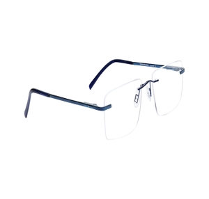Image 2 of Blue Square Eyeglasses for Women from Titan Available at Titan Eye+