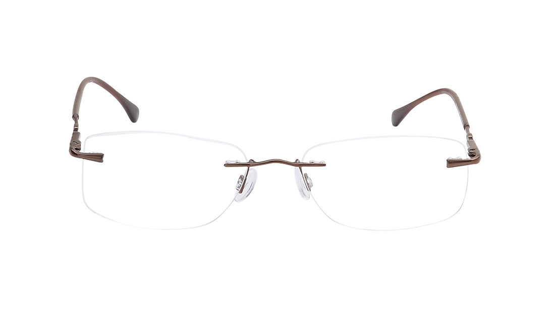 Image 1 of Brown Square Eyeglasses for Women from Titan Available at Titan Eye+
