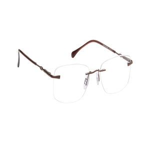 Image 2 of Brown Square Eyeglasses for Women from Titan Available at Titan Eye+
