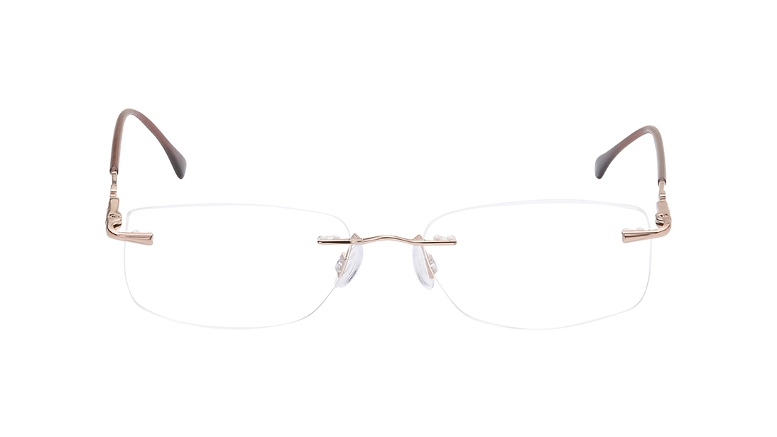 Image 1 of Rose Gold Square Eyeglasses for Women from Titan Available at Titan Eye+