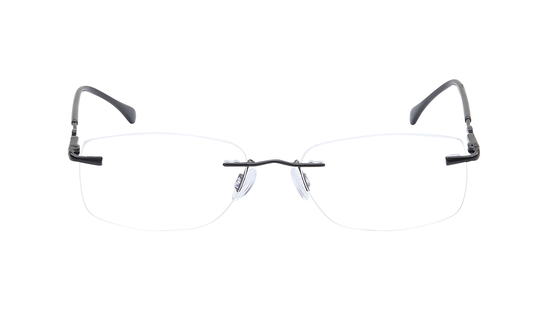 Image 1 of Black Square Eyeglasses for Men and Women from Titan Available at Titan Eye+