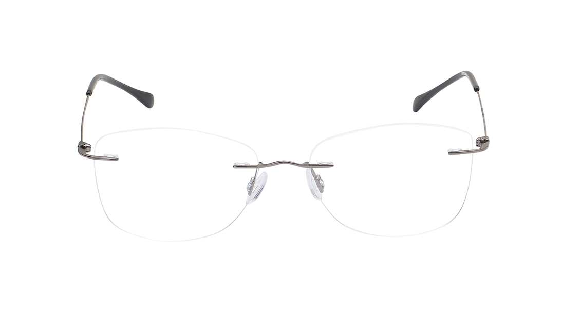 Image 1 of Grey CatEye Eyeglasses for Women from Titan Available at Titan Eye+