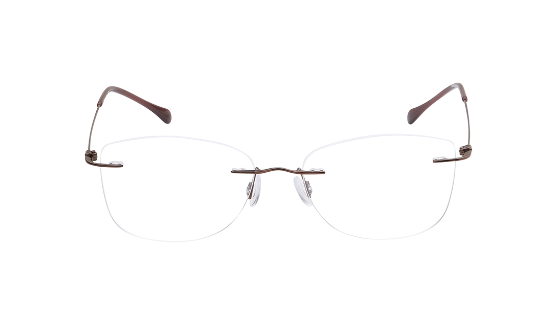 Image 1 of Brown CatEye Eyeglasses for Women from Titan Available at Titan Eye+