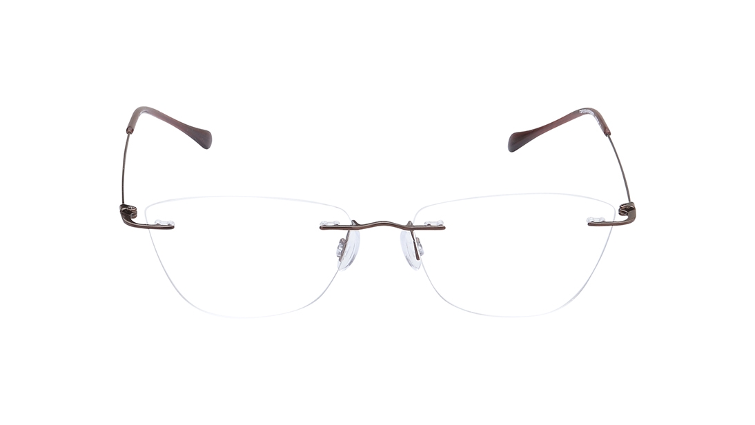 Image 1 of Brown CatEye Eyeglasses for Women from Titan Available at Titan Eye+