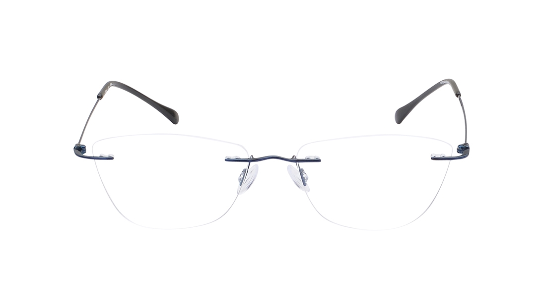 Image 1 of Blue CatEye Eyeglasses for Women from Titan Available at Titan Eye+
