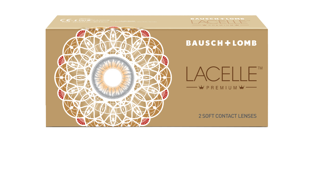 Image 1 of Pure Hazel Color Zero Power Monthly Disposable Lacelle Premium By Bausch and Lomb - 2 lens per Box from Bausch and Lomb Available at Titan Eye+