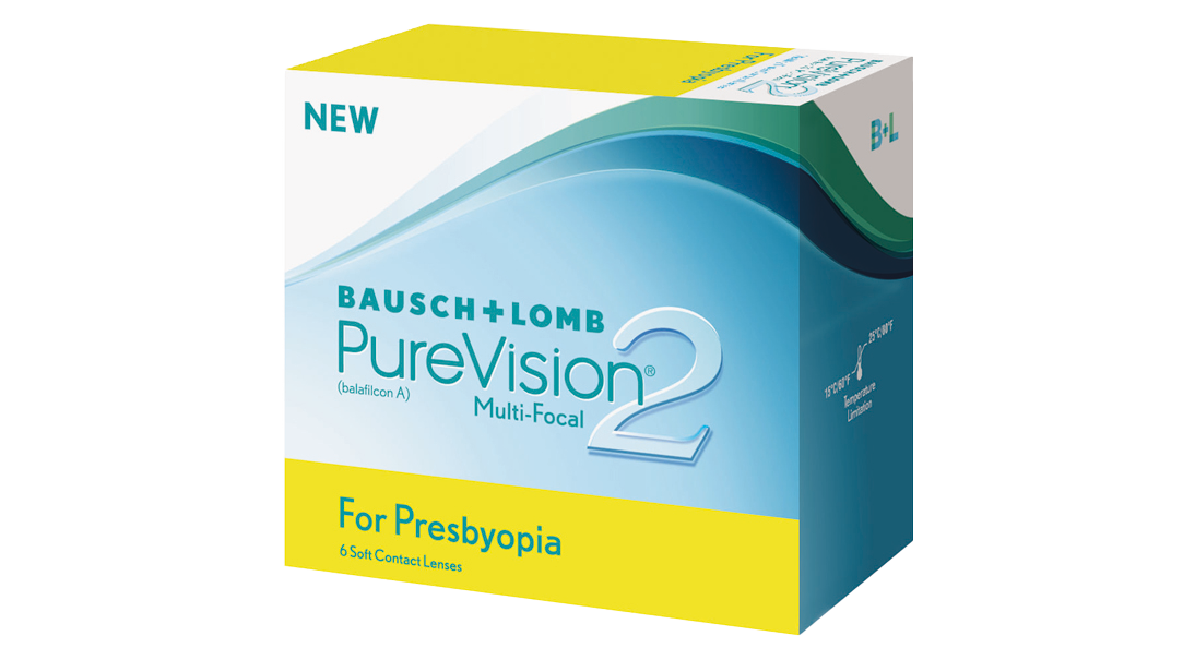 Image 1 of Monthly Disposable Pure Vision 2 Multifocal Lenses By Bausch and Lomb - 6 lens per Box from Bausch and Lomb Available at Titan Eye+