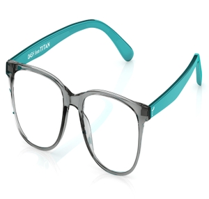 Image 2 of Grey Wayfarer Eyeglasses for Kids from Dash Available at Titan Eye+