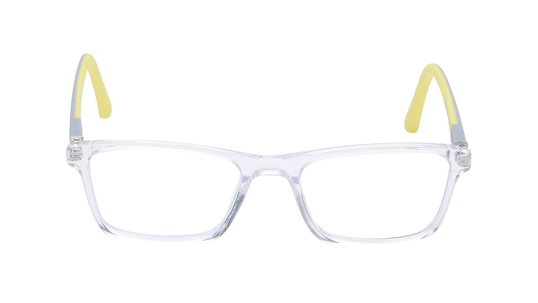 Image 1 of Transparent Rectangle Eyeglasses for Kids from Dash Available at Titan Eye+