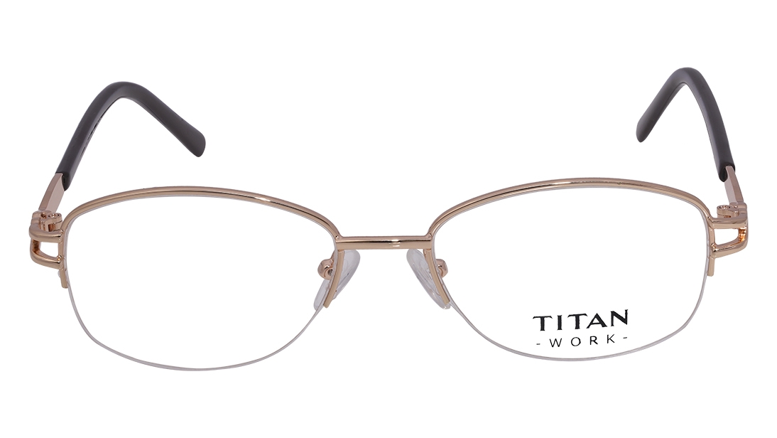 Image 1 of Copper Rectangle Eyeglasses for Women from Titan Available at Titan Eye+