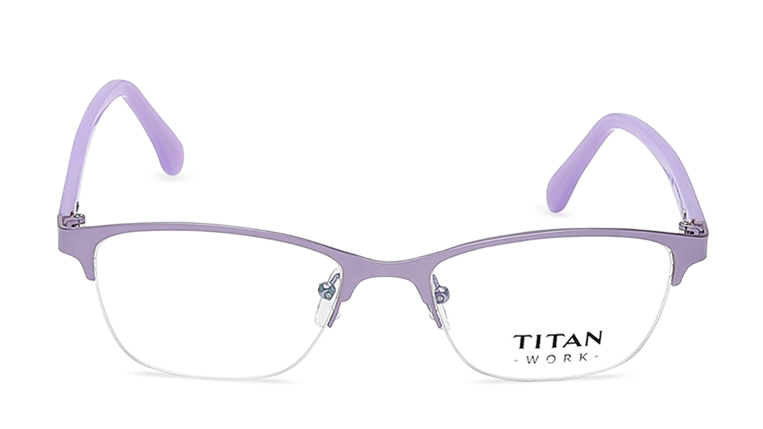 Image 1 of Purple Square Eyeglasses for Women from Titan Available at Titan Eye+